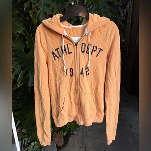 Vintage Abercrombie & Fitch Peach Zip-Up Hoodie Sz Small